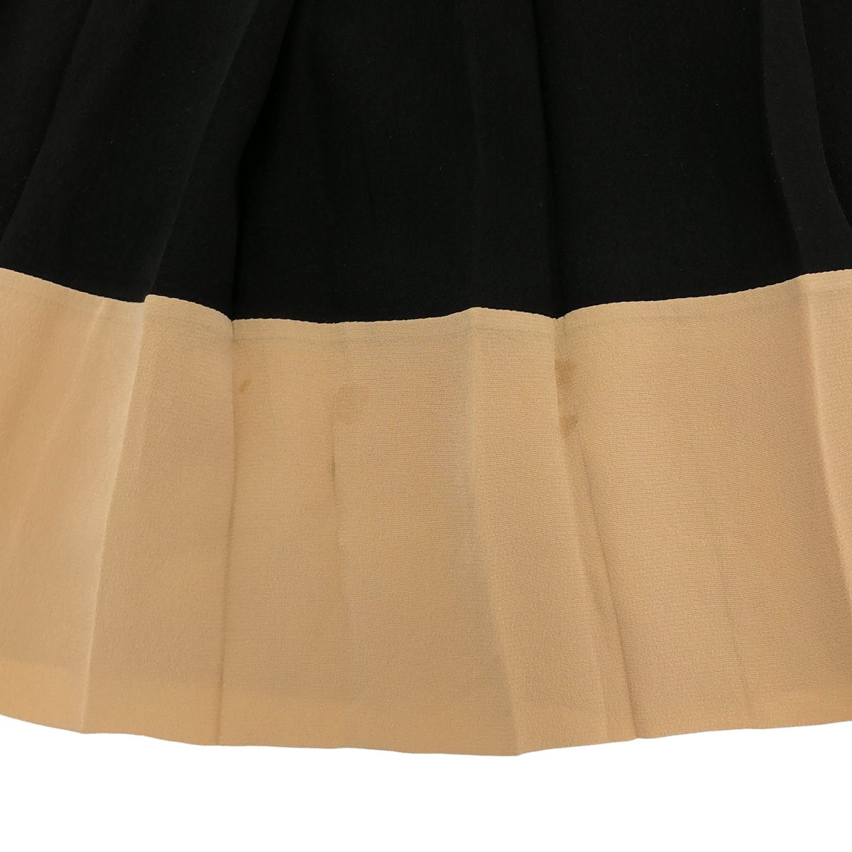 Dior Black Bicolor Silk Skirt 34 — view 6
