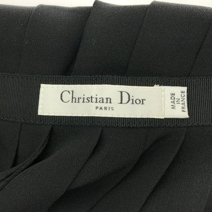 Dior Black Bicolor Silk Skirt 34 — view 4