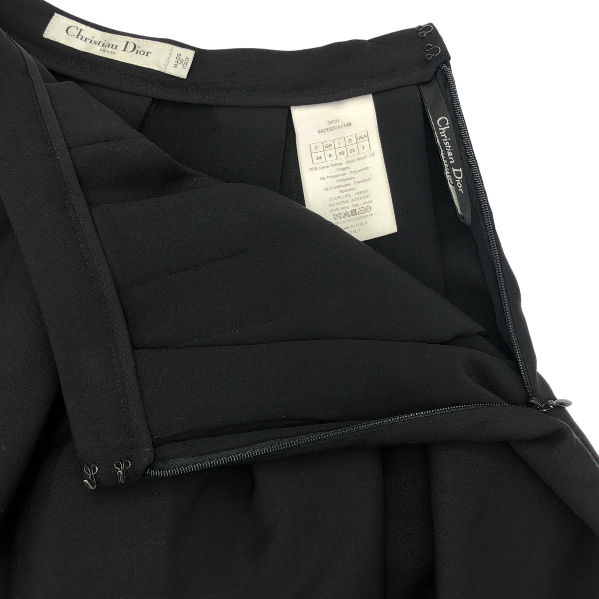 Dior Navy Wool Flare Miniskirt 34 Dress — view 5