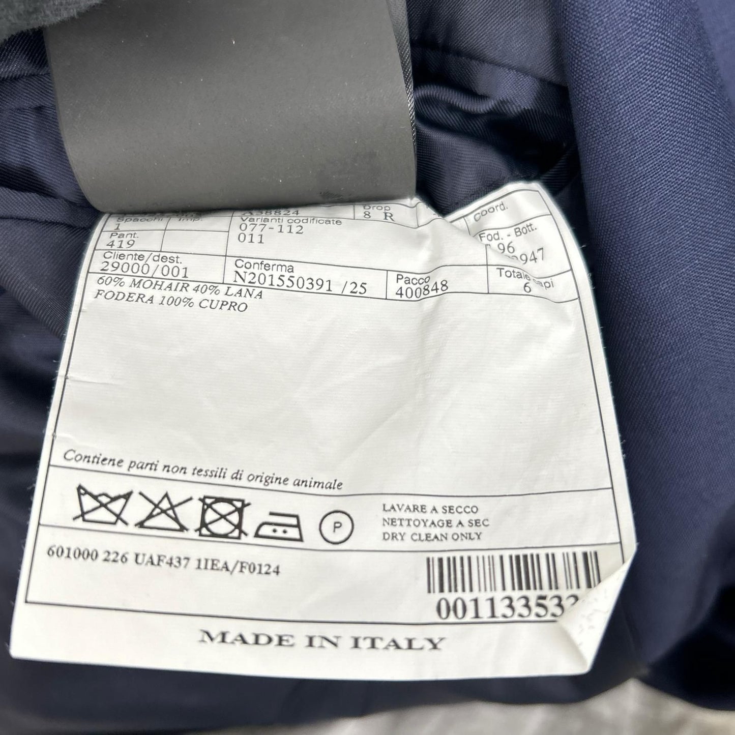 Prada Made Navy Mohairwool Set 44 — view 6