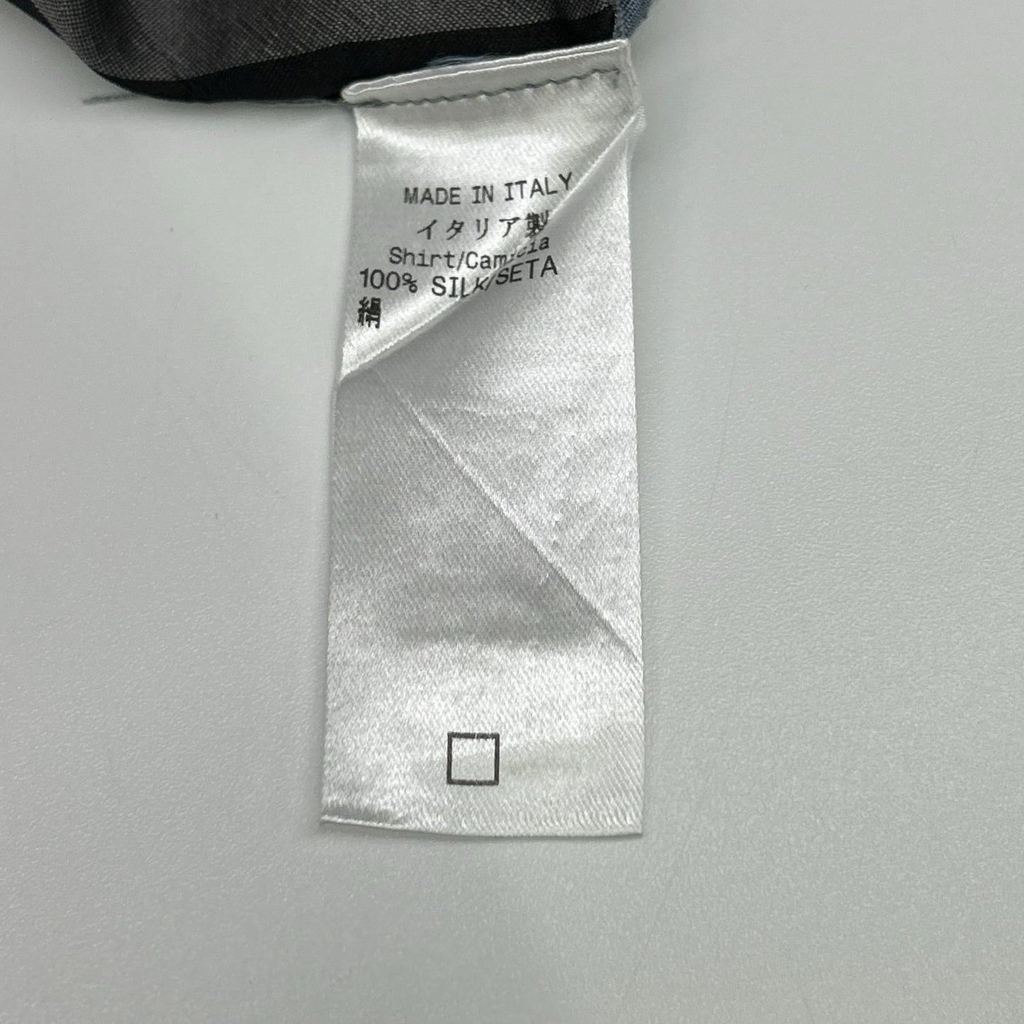 Gucci Gray Blue Multicolor Era Silk Shirt 42 — view 5