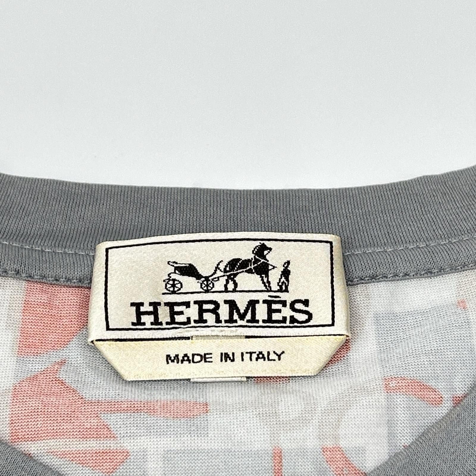 Hermes Gray Orange Horsebit Top XS — view 4