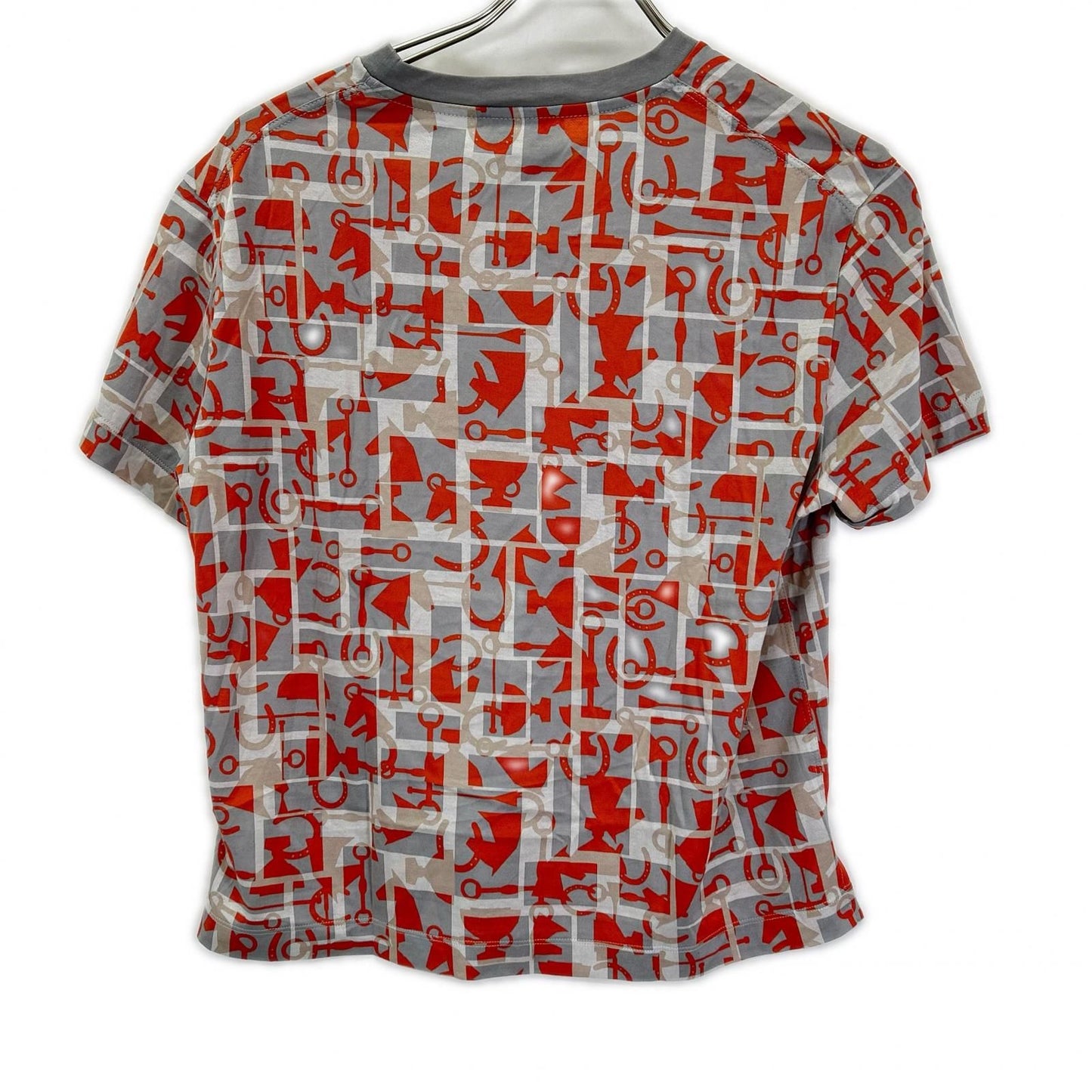 Hermes Gray Orange Horsebit Top XS — view 2