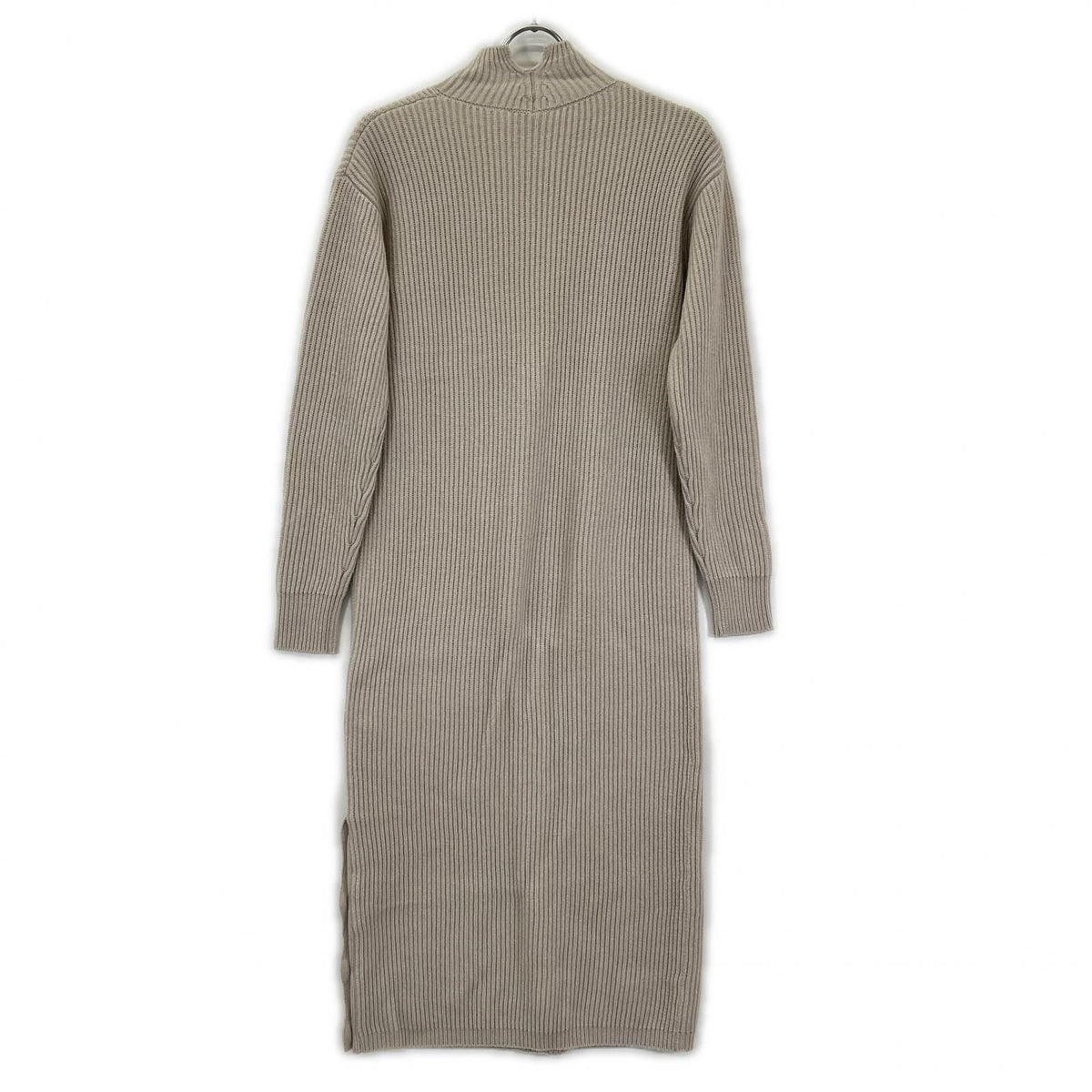 Max Mara S Maxmara Beige Woolcashmere Mock Neckknit Dress — view 2