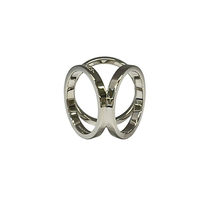 Hermes Scarf Ring Trio Silver — view 2