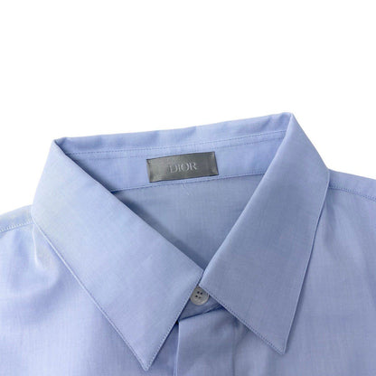 Dior Kept Cotton Shirt Long Sleeve One Point Embroidery Dress 39 Blue — view 7