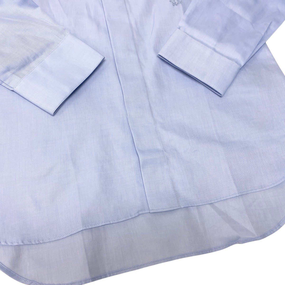 Dior Kept Cotton Shirt Long Sleeve One Point Embroidery Dress 39 Blue — view 5