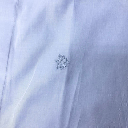 Dior Kept Cotton Shirt Long Sleeve One Point Embroidery Dress 39 Blue — view 8