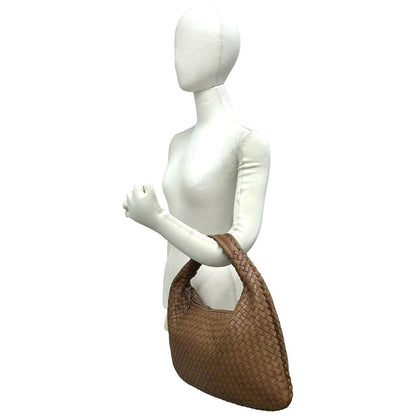Bottega Veneta Hobo Intrecht Leather Handbag Mini Tote Brown — view 2