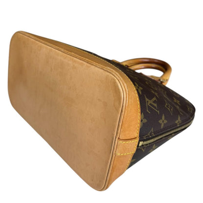 Louis Vuitton Alma Monogram Handbag Canvas Brown — view 7