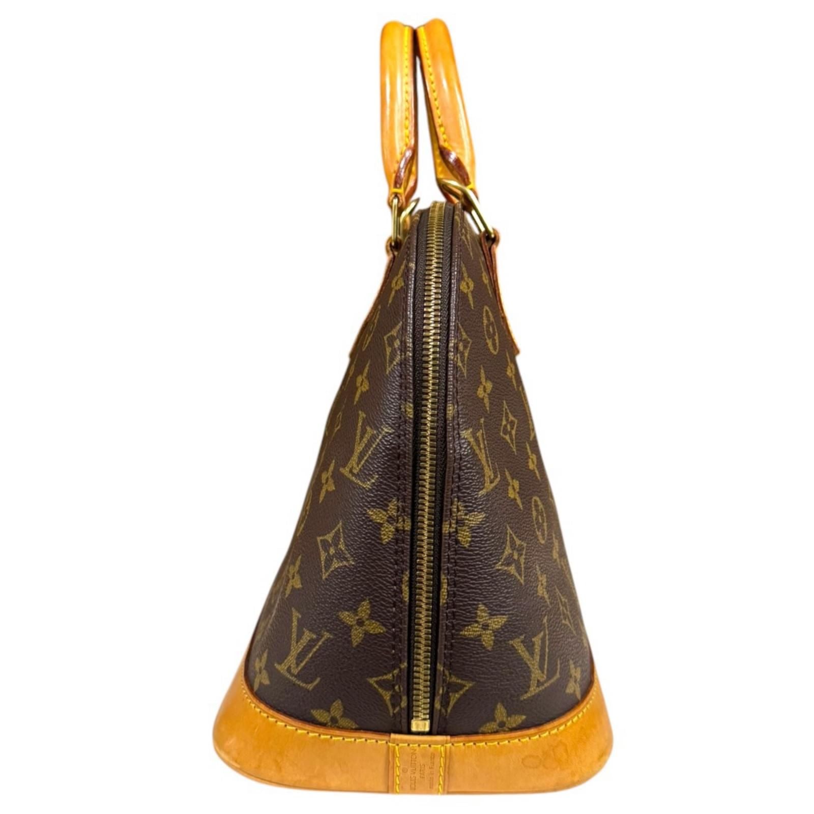 Louis Vuitton Alma Monogram Handbag Canvas Brown — view 4