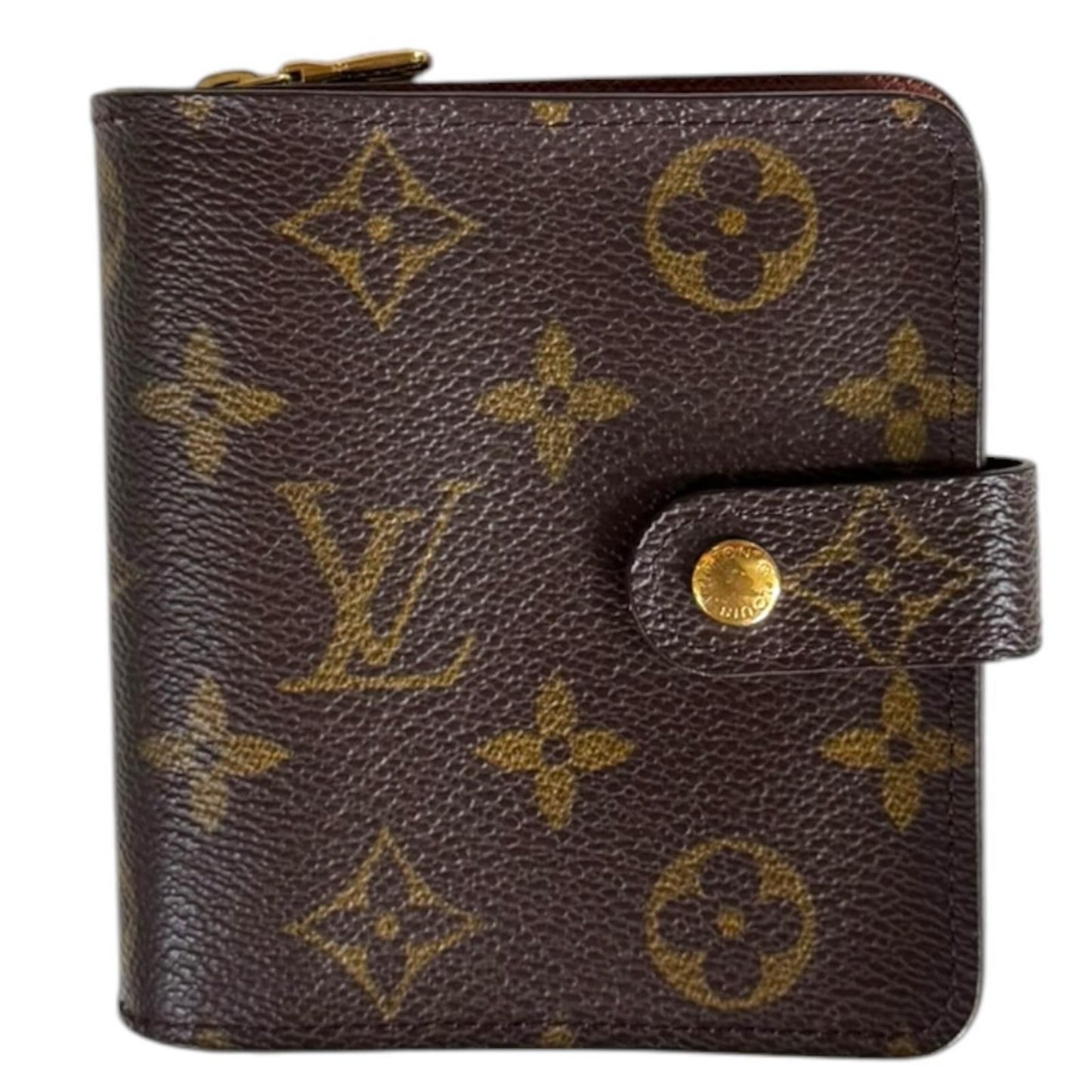 Louis Vuitton Compact Zip Monogram Bi Foldwallet Canvas Second Wallet