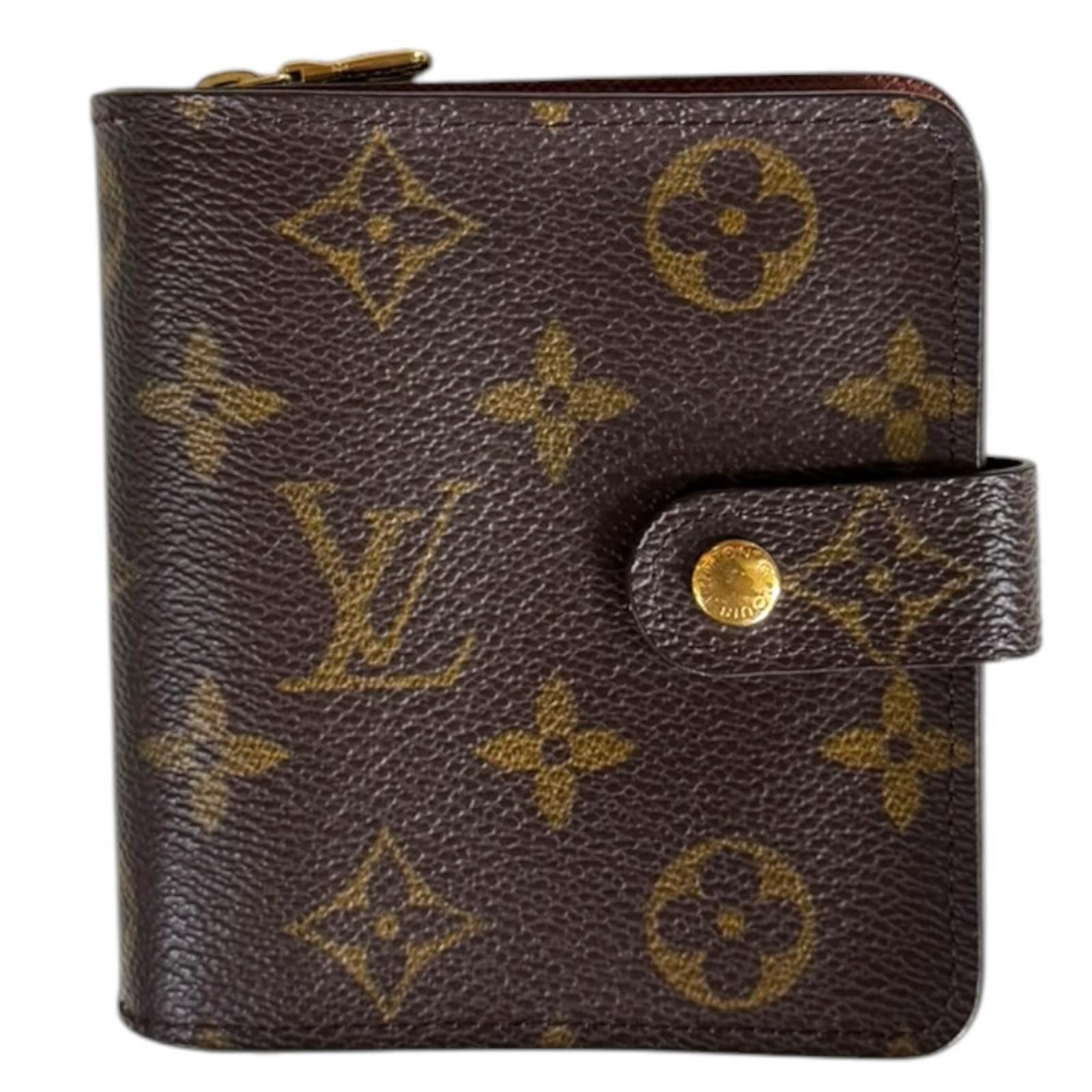 Louis Vuitton Compact Zip Monogram Bi Foldwallet Canvas Second Wallet