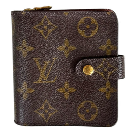 Louis Vuitton Compact Zip Monogram Bi Foldwallet Canvas Second Wallet