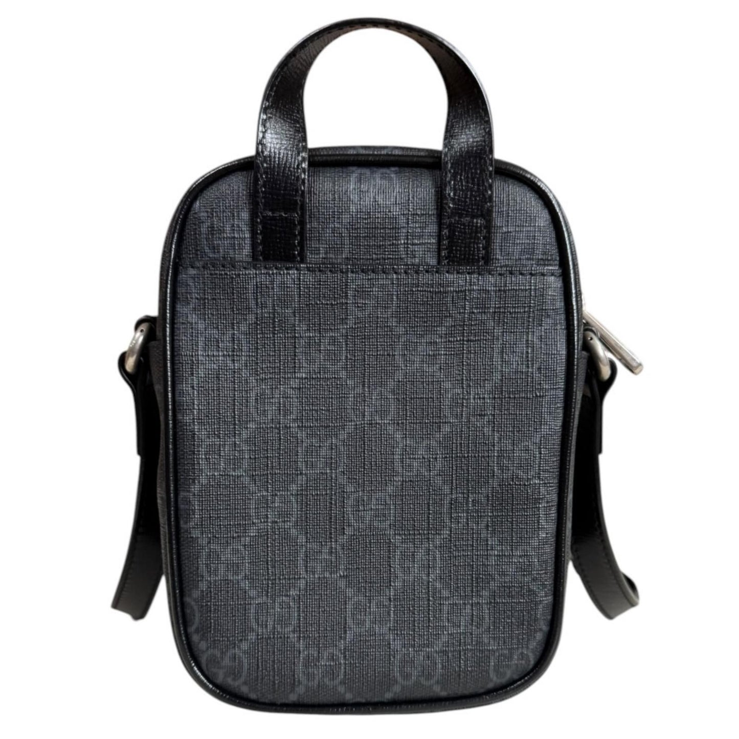 Gucci GG Supreme Interlocking Shoulder Bag Supremecanvas Black Second — view 3