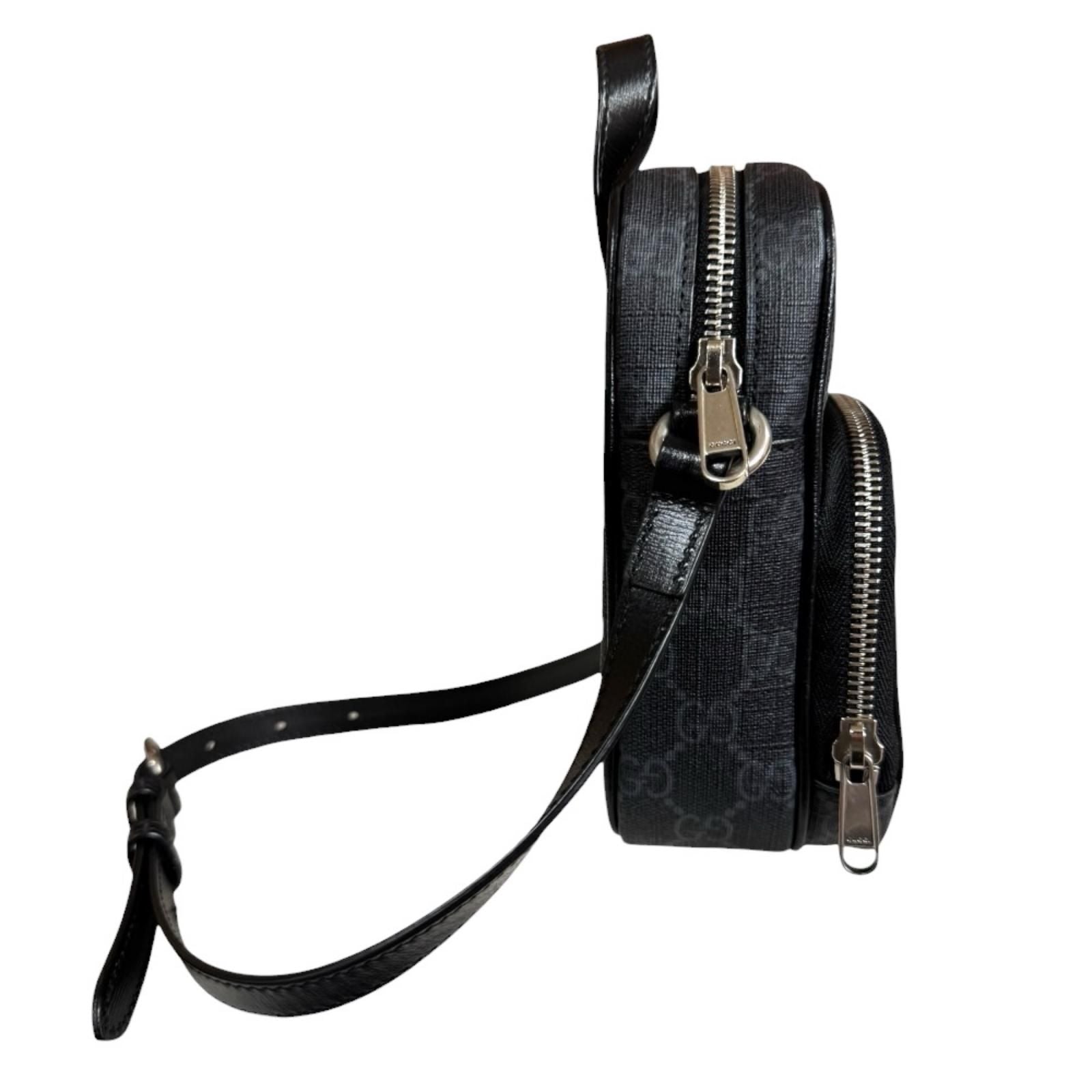 Gucci GG Supreme Interlocking Shoulder Bag Supremecanvas Black Second — view 4
