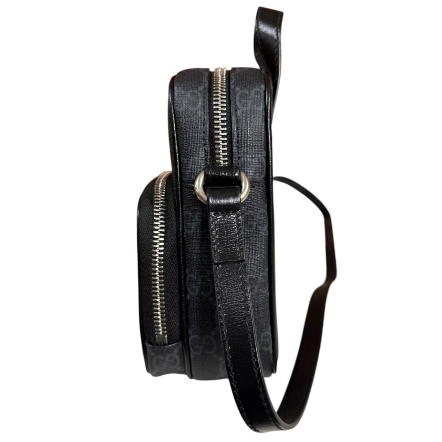 Gucci GG Supreme Interlocking Shoulder Bag Supremecanvas Black Second — view 5