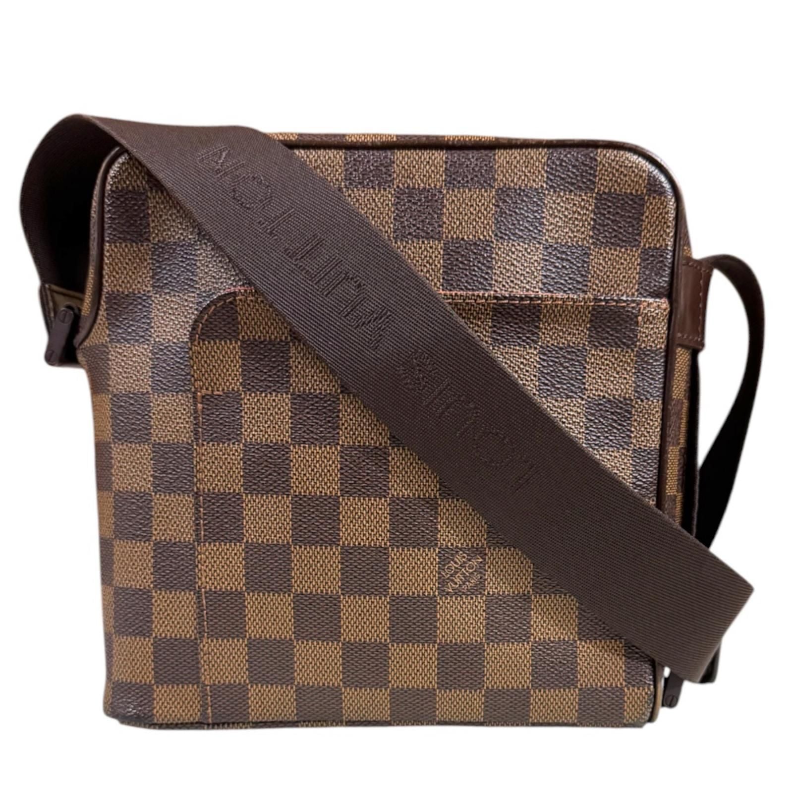 Louis Vuitton Olaf PM Damier Shoulder Bag Canvas Brown