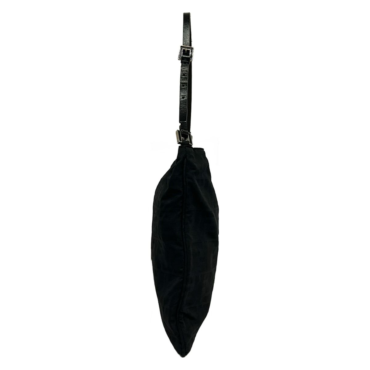 Fendi Shoulder Bag Zucca Pattern Black Leather — view 4