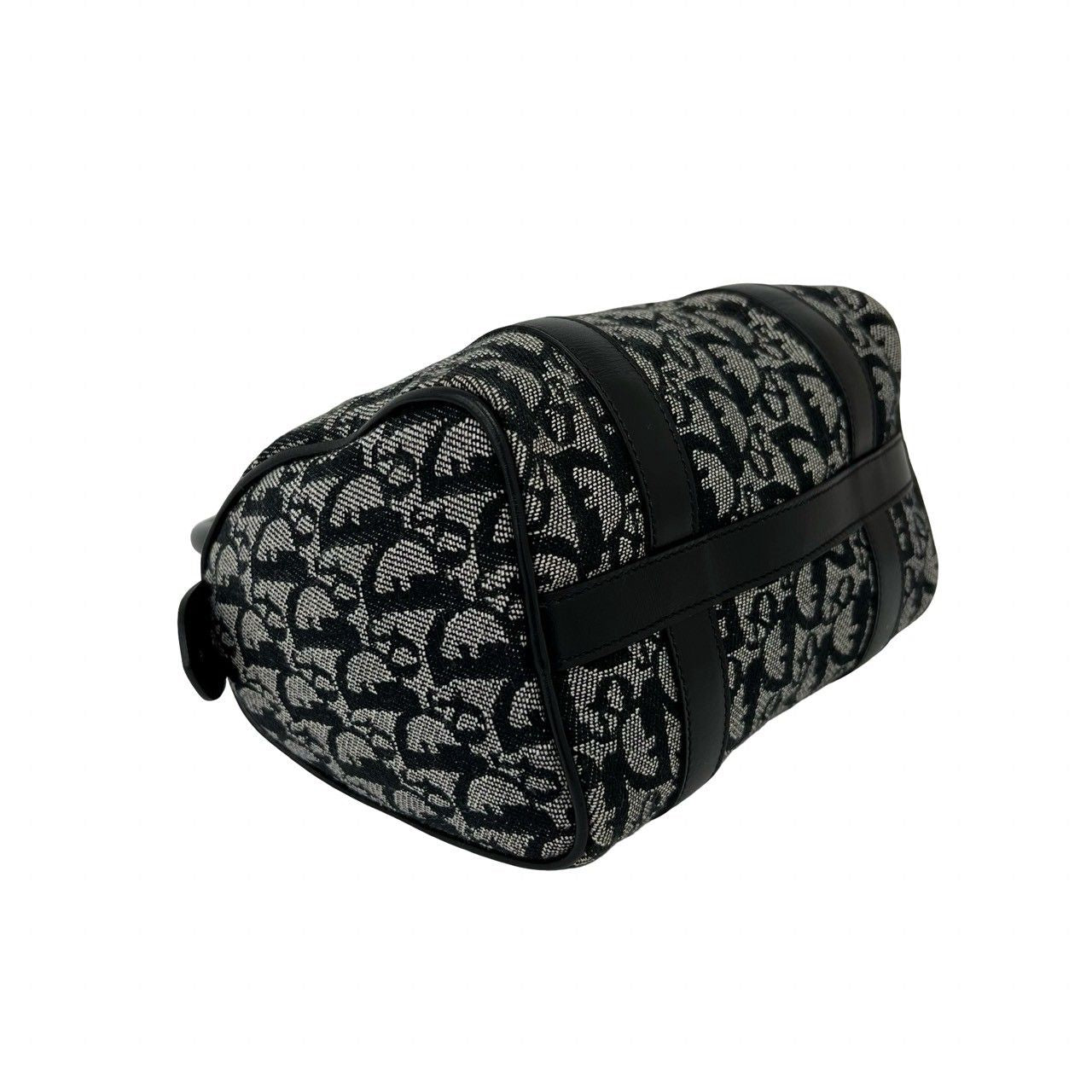 Dior Vintage Trotter Canvas Leather Mini Boston Bag Black — view 7