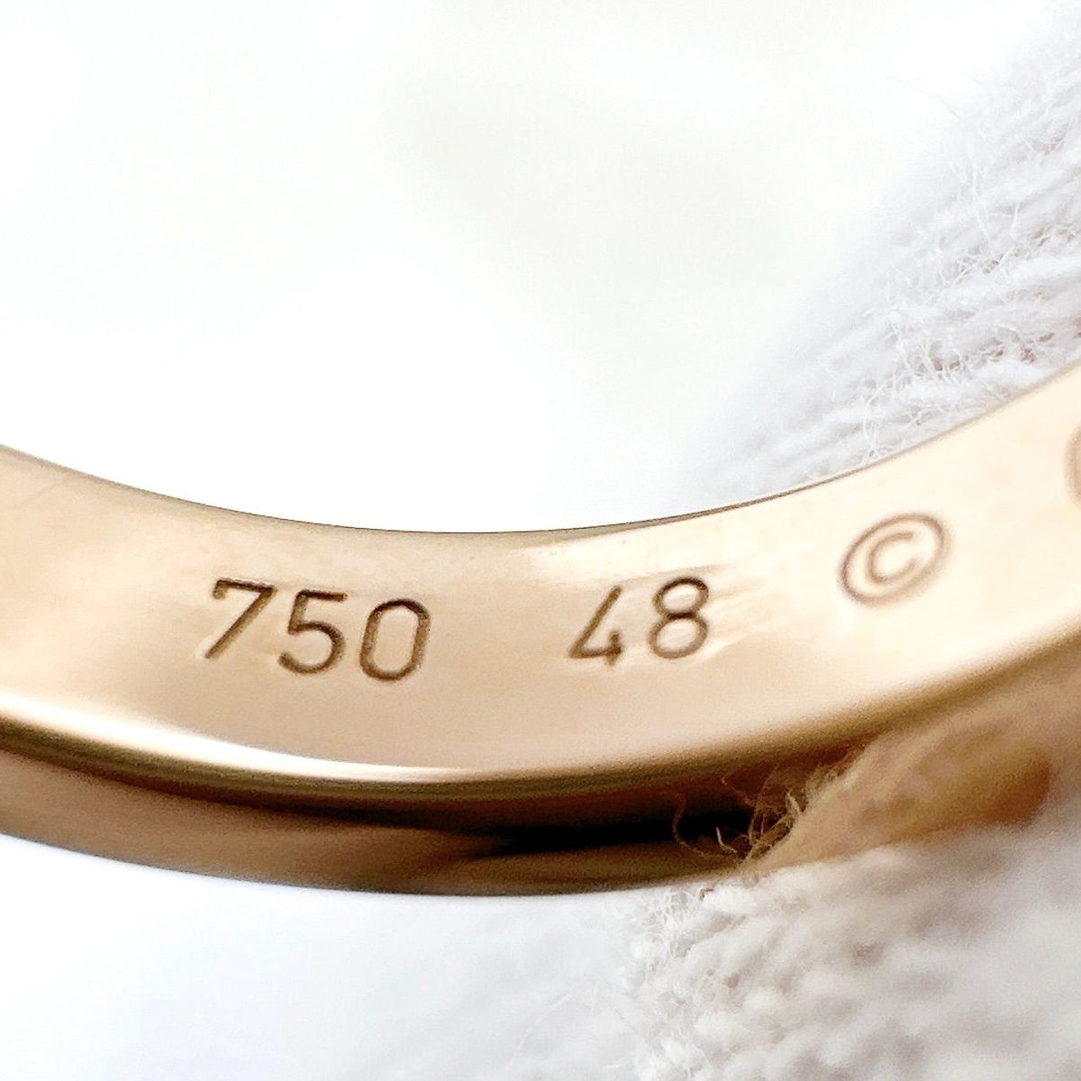 Cartier Wedding Band Diamond Pink Gold Ring — view 5