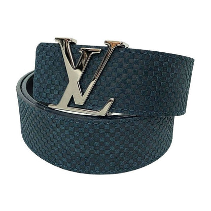 Louis Vuitton Monogram Ceinture Initial Belt 85 Abyss Blue Green Male New