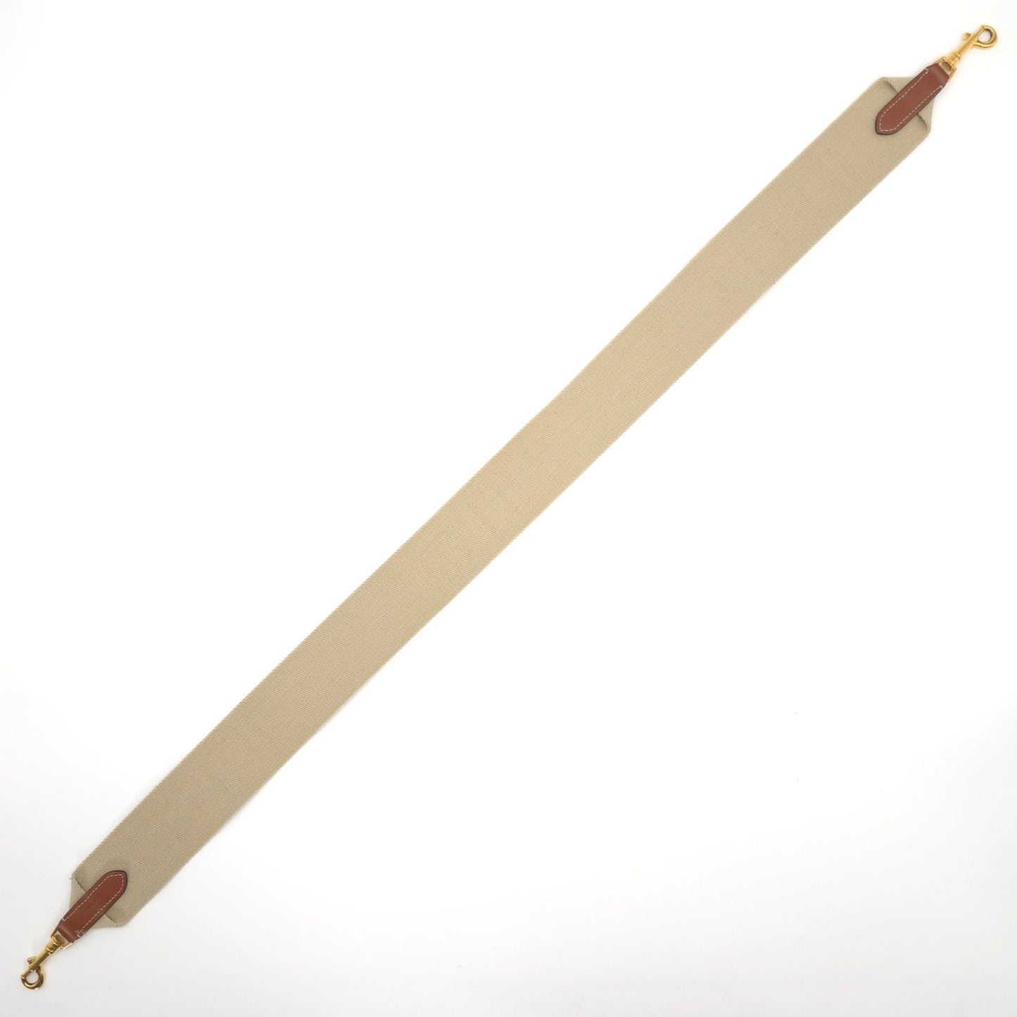 Celine Logo Shoulder wrap Full Beige canvas Brown leather Gold Metal — view 2