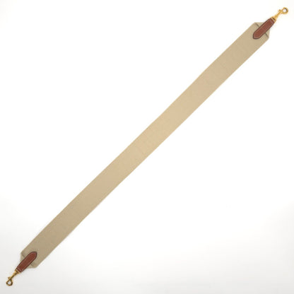 Celine Logo Shoulder wrap Full Beige canvas Brown leather Gold Metal — view 2