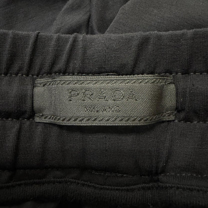 Prada Triangle Logo Re-Nylon Technical Cotton Jogger Pants Black — view 6