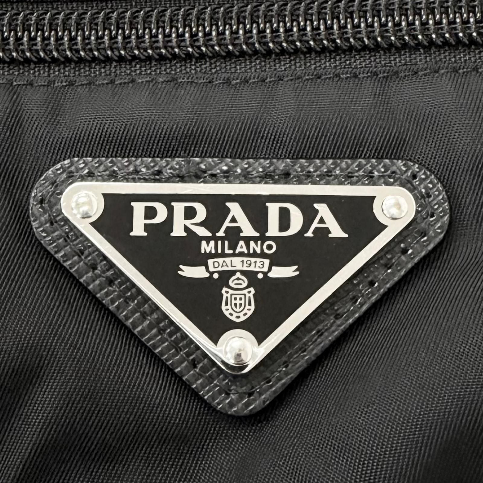 Prada Triangle Logo Re-Nylon Technical Cotton Jogger Pants Black — view 5