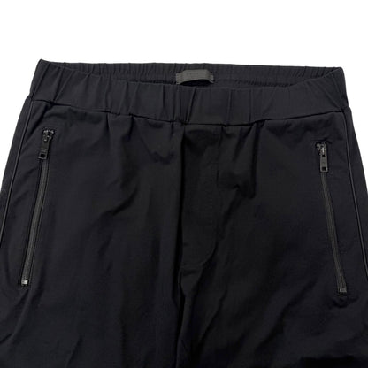 Prada Triangle Logo Re-Nylon Technical Cotton Jogger Pants Black — view 3