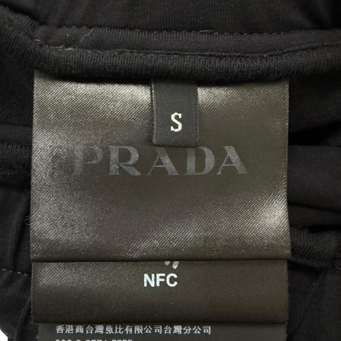 Prada Triangle Logo Re-Nylon Technical Cotton Jogger Pants Black — view 7