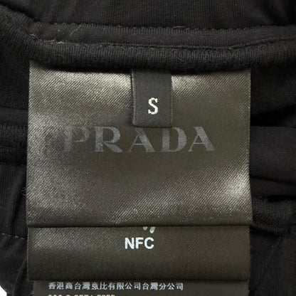 Prada Triangle Logo Re-Nylon Technical Cotton Jogger Pants Black — view 7