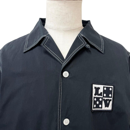 Louis Vuitton Cotton LV Logo Patch Short Sleeve Shirt Black — view 2