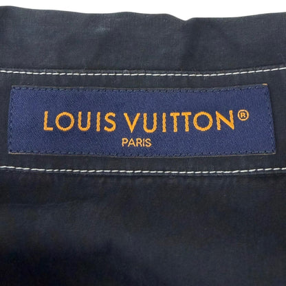 Louis Vuitton Cotton LV Logo Patch Short Sleeve Shirt Black — view 8