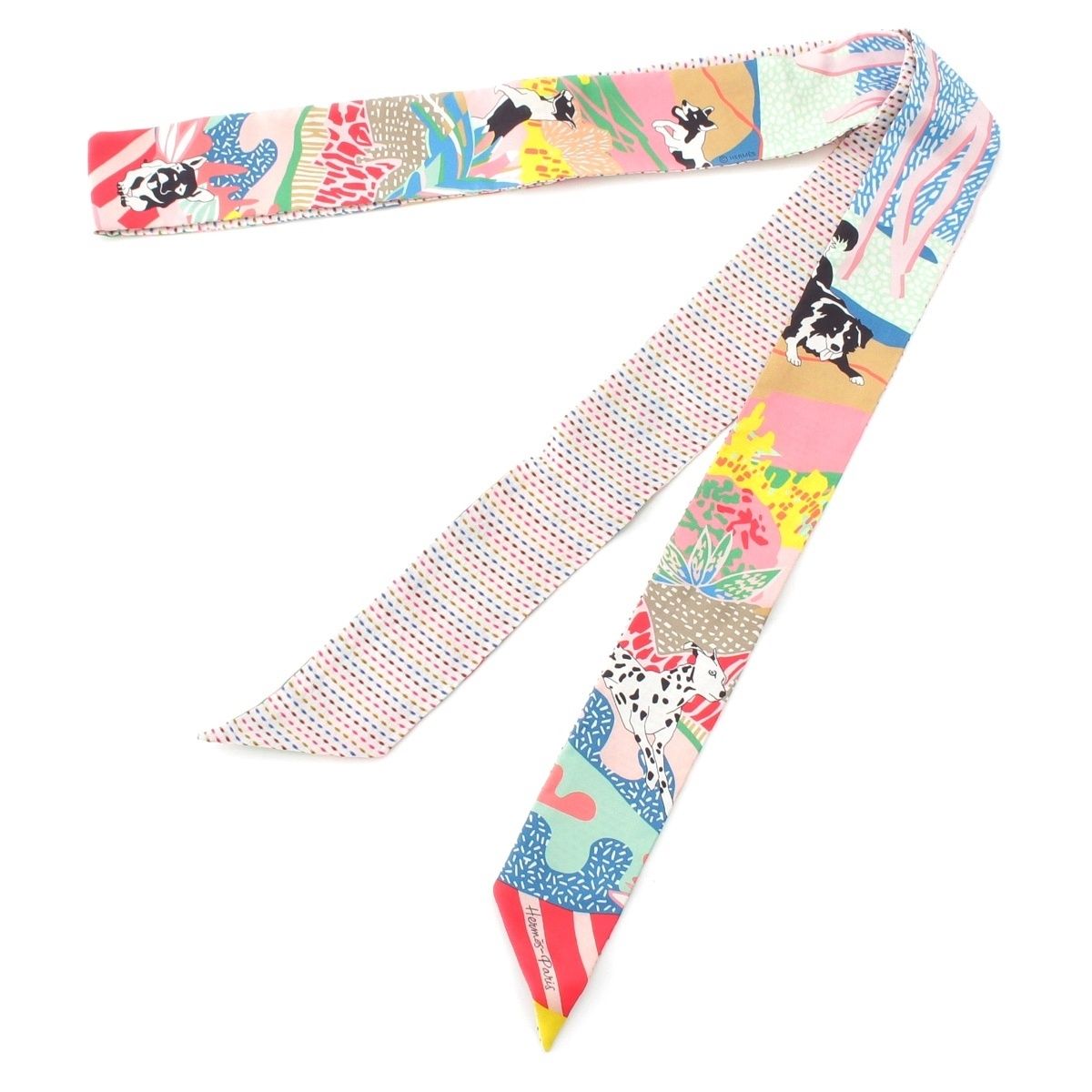 Hermes Silk Twilly en Liberte Freely Scarf Multicolor