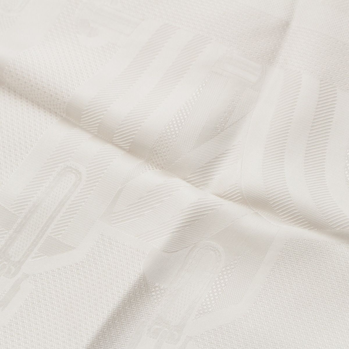 Hermes Silk les Sangles Echarpe Shawl Gray Scarf — view 4