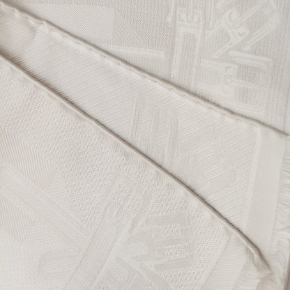 Hermes Silk les Sangles Echarpe Shawl Gray Scarf — view 8