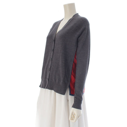 Louis Vuitton Wool Silk Knit Scarf Docking Cardigan Top Gray Multicolor XS — view 3