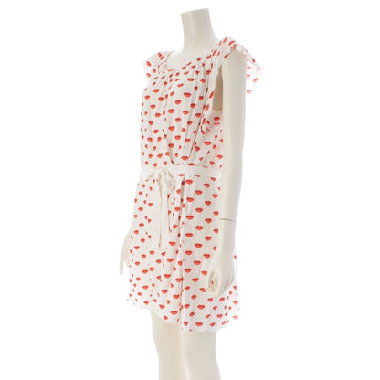 Prada Lip Print Tuck Dress — view 2