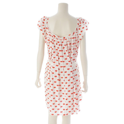 Prada Lip Print Tuck Dress — view 4