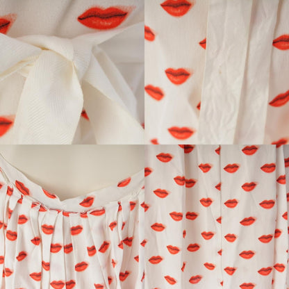 Prada Lip Print Tuck Dress — view 8