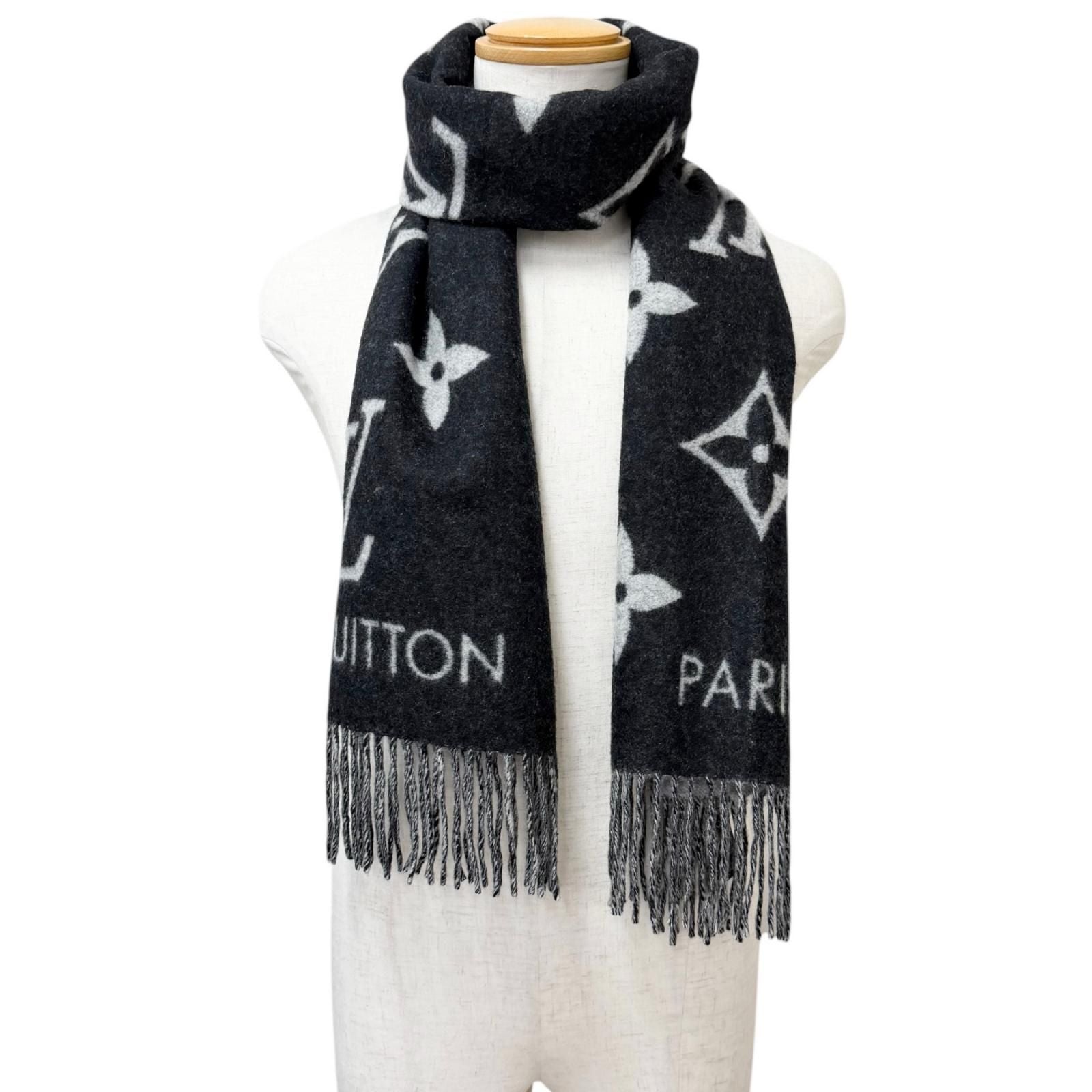 Louis Vuitton Echarpe Reykjavik Cashmere Scarf Black — view 2