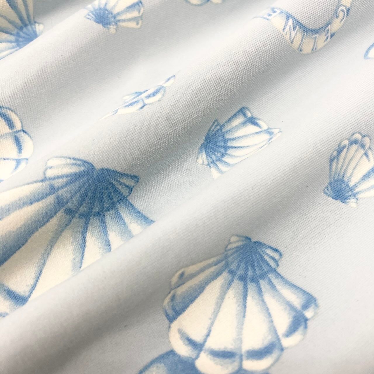 Celine Marine Pattern Crew Neck Top All Over Elastic Stretch Blue Short Sleeve — view 6
