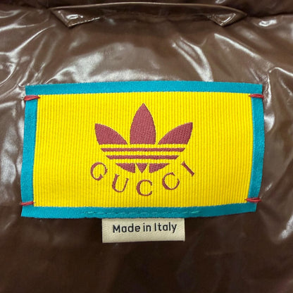 Gucci Adidas Web Line Three Stripes Hooded Down Vest Brown 54 — view 8