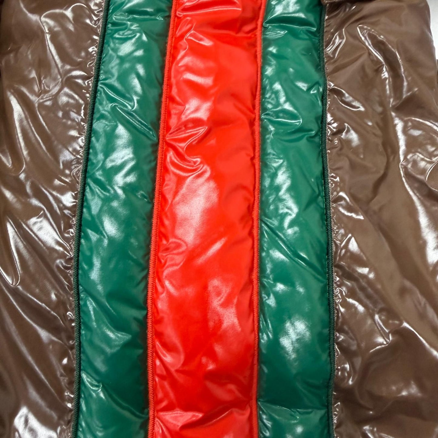 Gucci Adidas Web Line Three Stripes Hooded Down Vest Brown 54 — view 6