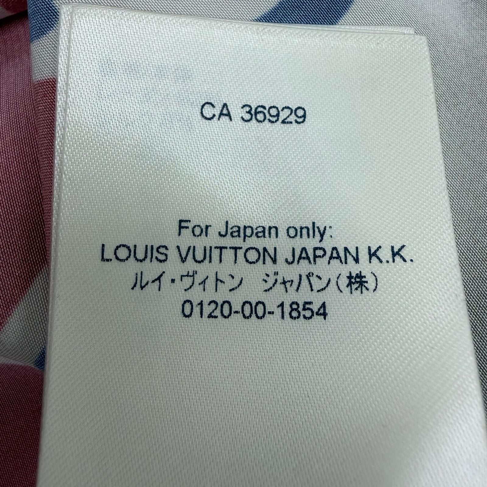 Louis Vuitton Silk Blend Logo Graphic Shirt Long Sleeve Multi 38 — view 9