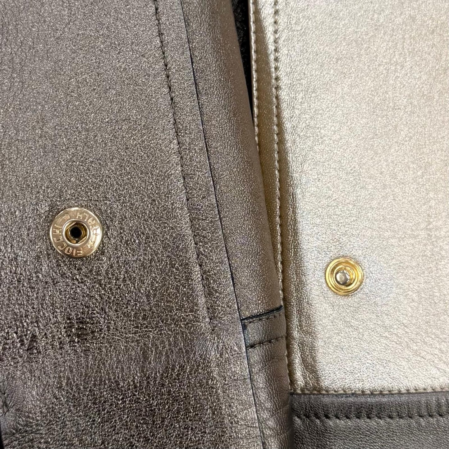Gucci Vintage Sheepskin Era Lambskin Coat Gold 42 — view 6