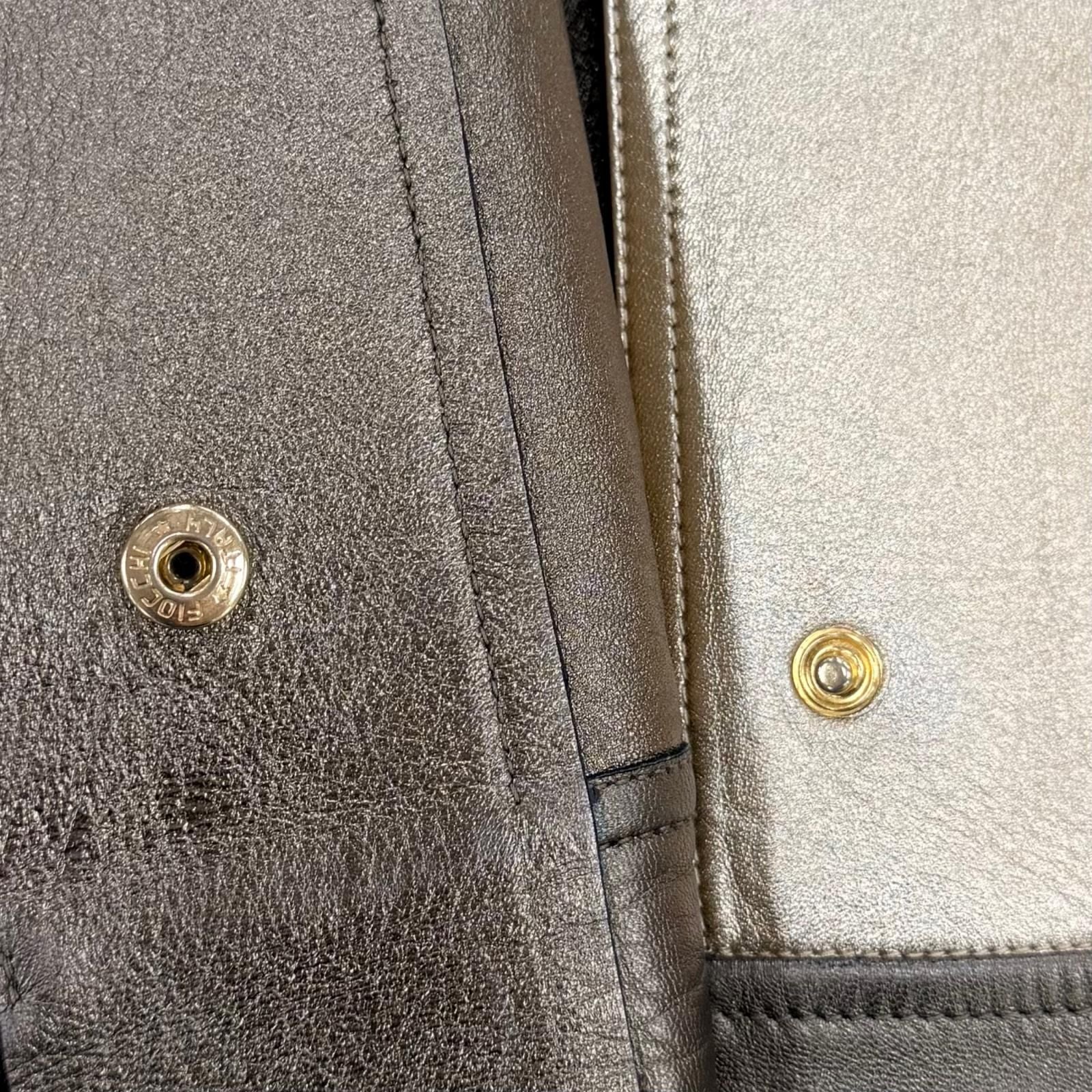 Gucci Vintage Sheepskin Era Lambskin Coat Gold 42 — view 6