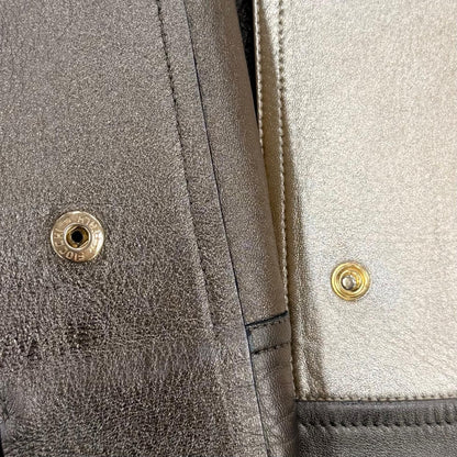 Gucci Vintage Sheepskin Era Lambskin Coat Gold 42 — view 6